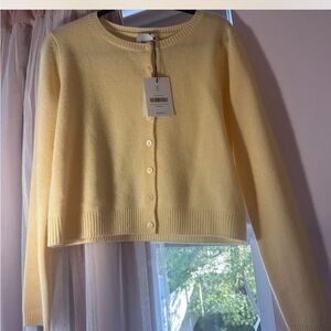 Reformation Clara Cashmere Crew Cardigan